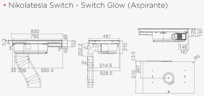 Аспириращи Плотове Аспириращ плот Elica NikolaTesla Switch WH/A/83