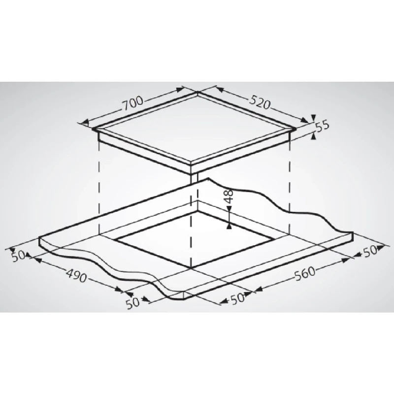 Индукционни Индукционен плот за вграждане Schneider SCTI7041N3/1