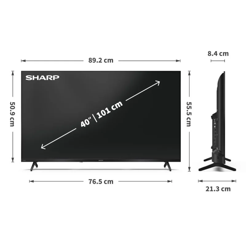 Телевизори 40” Full HD Google телевизор Sharp LC-40HF3265E