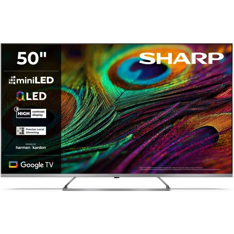 Телевизори 50” 4K Ultra HD QLED MiniLED Google телевизор Sharp LC-50JP7265E