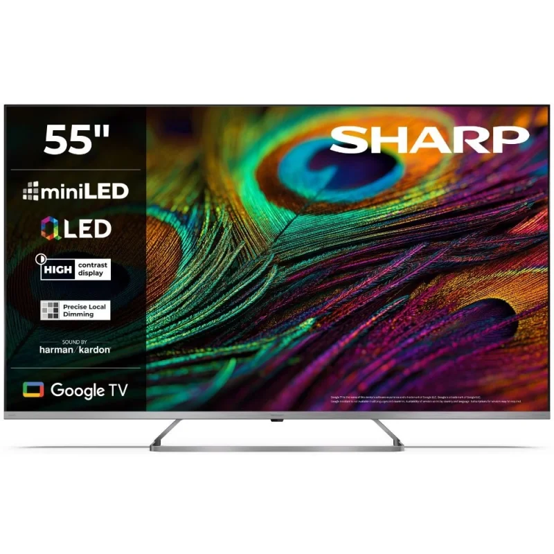 Телевизори 55” 4K Ultra HD QLED MiniLED Google телевизор Sharp LC-55JP72765E