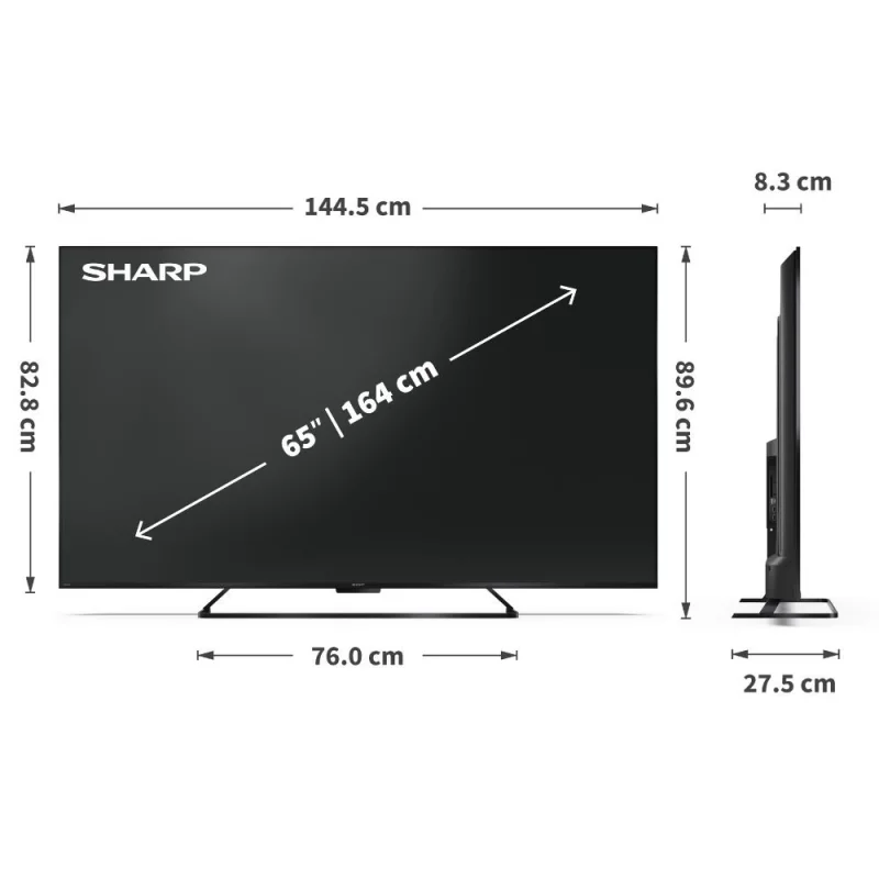 Телевизори 65” 4K Ultra HD 144Hz QLED SHARP Google телевизор Sharp LC-65HR8265E