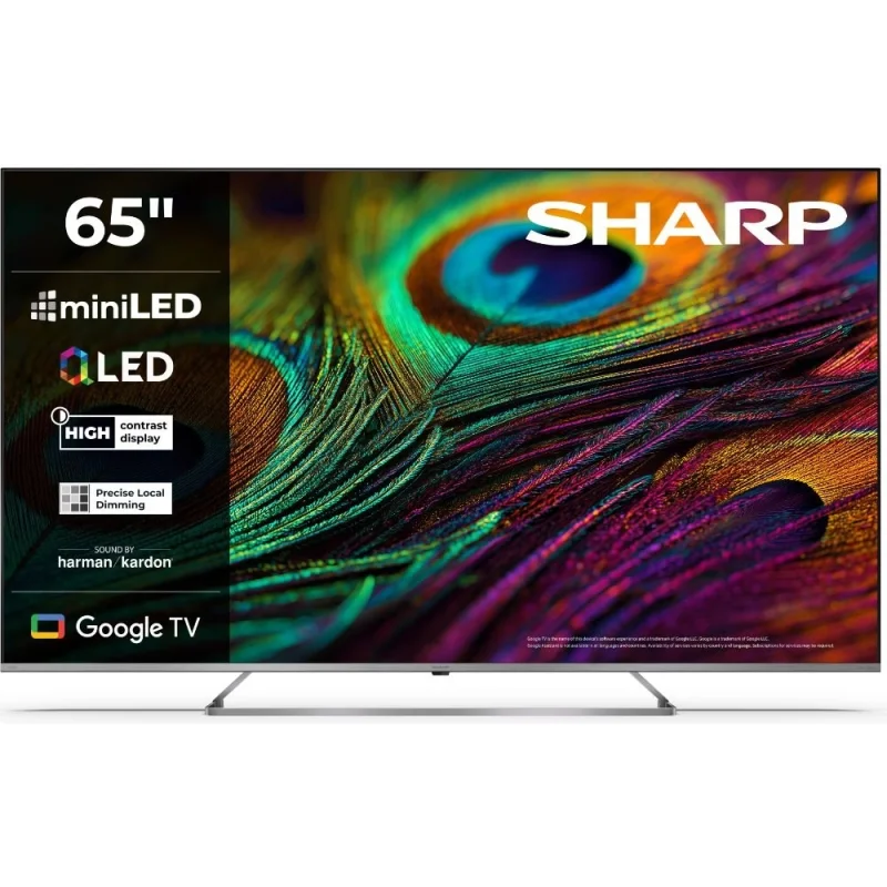 Телевизори 65” 4K Ultra HD QLED MiniLED Google телевизор Sharp LC-65JP7265E