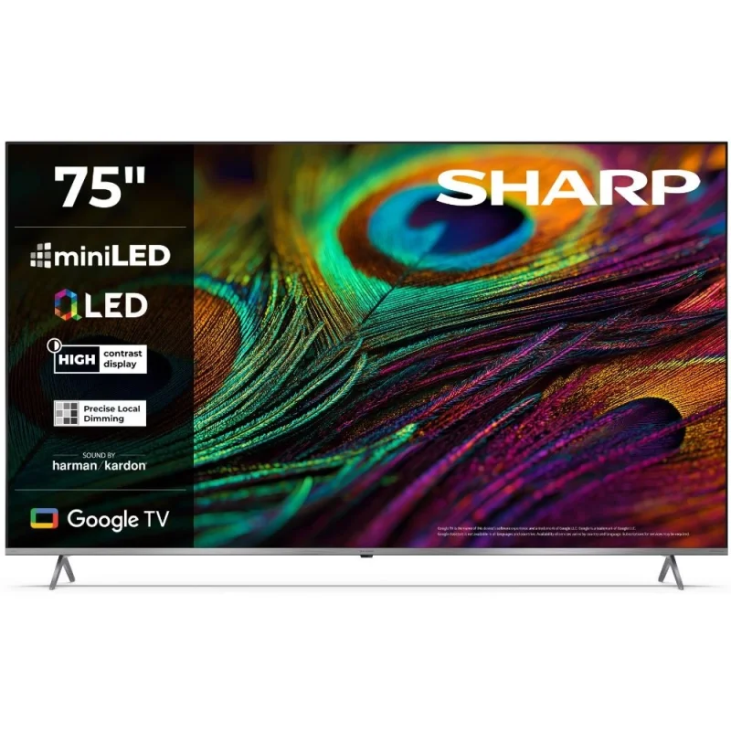 Телевизори 75” 4K Ultra HD QLED MiniLED Google телевизор Sharp LC-75JP7265E
