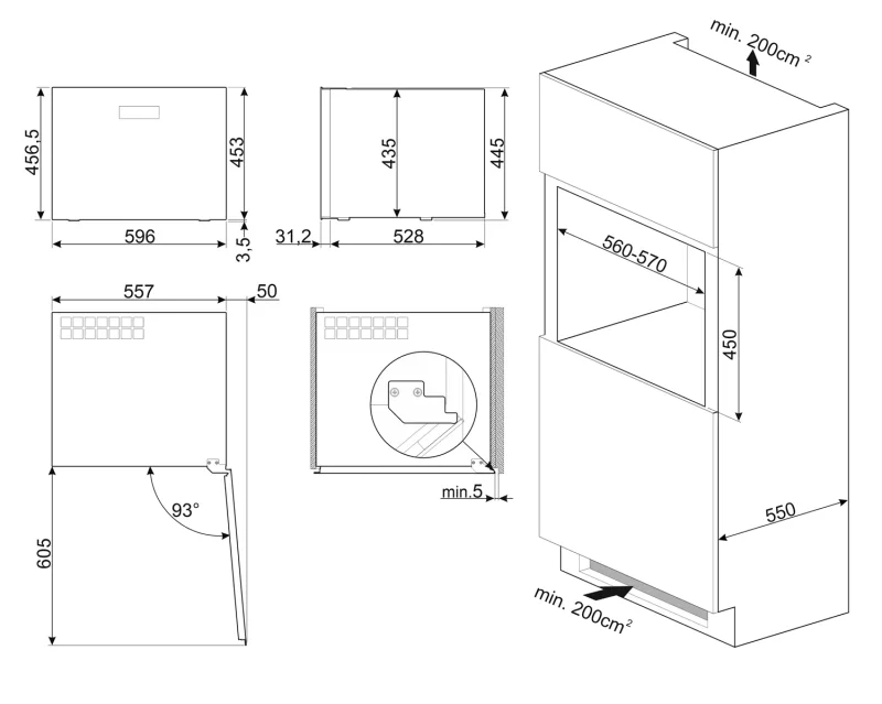 Виноохладители Виноохладител за вграждане Smeg CVI121G
